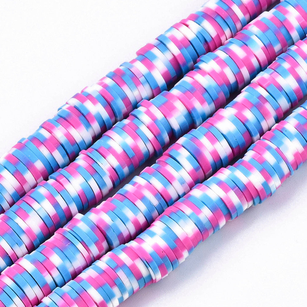 8MM Orchid Polymer Clay Heishi Bead Strands (380-400pcs per strand)