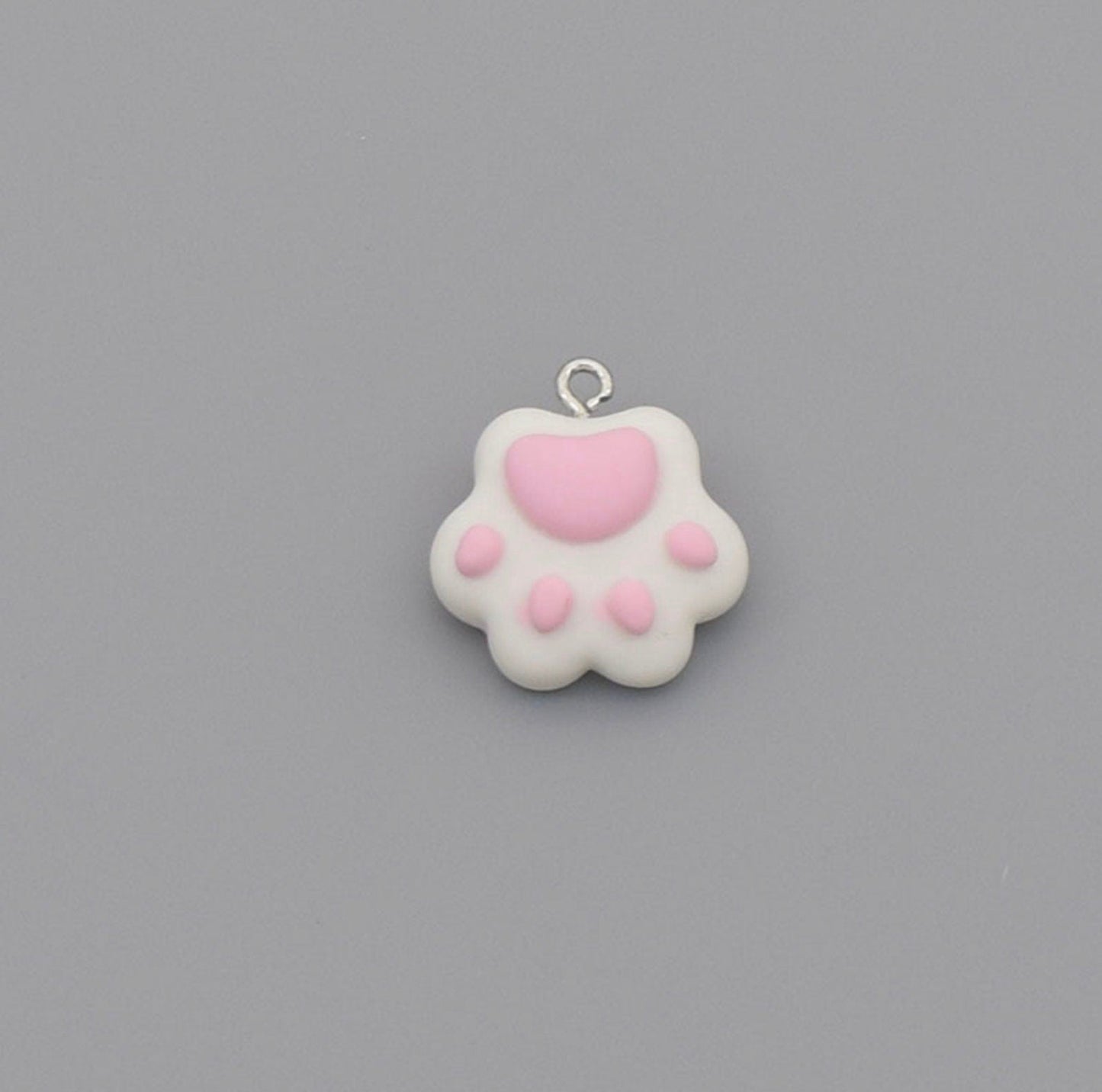 20MM White Cat Paw Charm