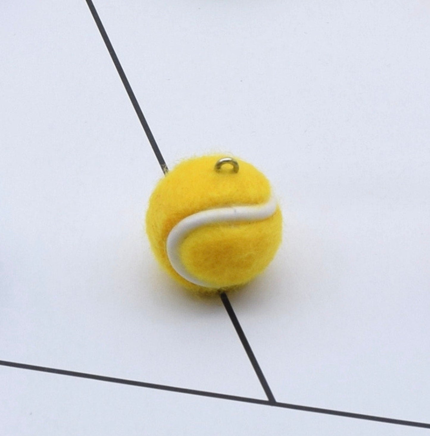 20MM Tennis Ball Pendant Charm (Green, Purple, Yellow, Orange, Red, Pink, Blue )