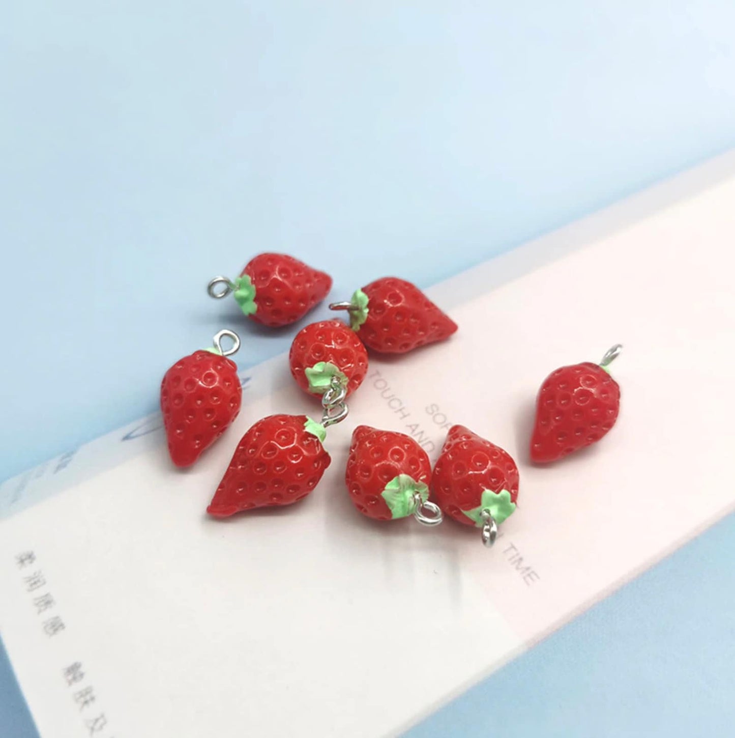 22MM Pink and Red Strawberry Charm