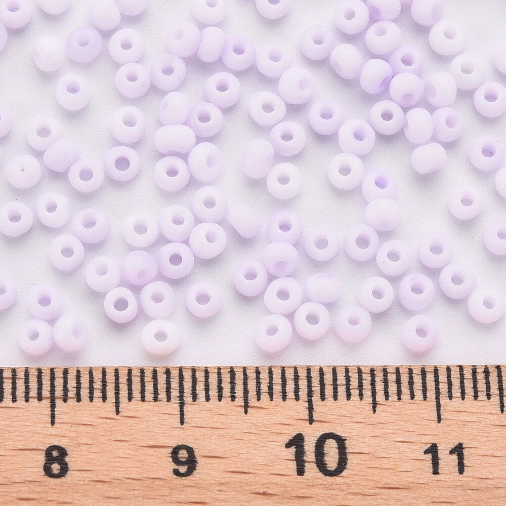 3MM Frosted Lilac 8/0 Glass Seed Beads (S048-014)