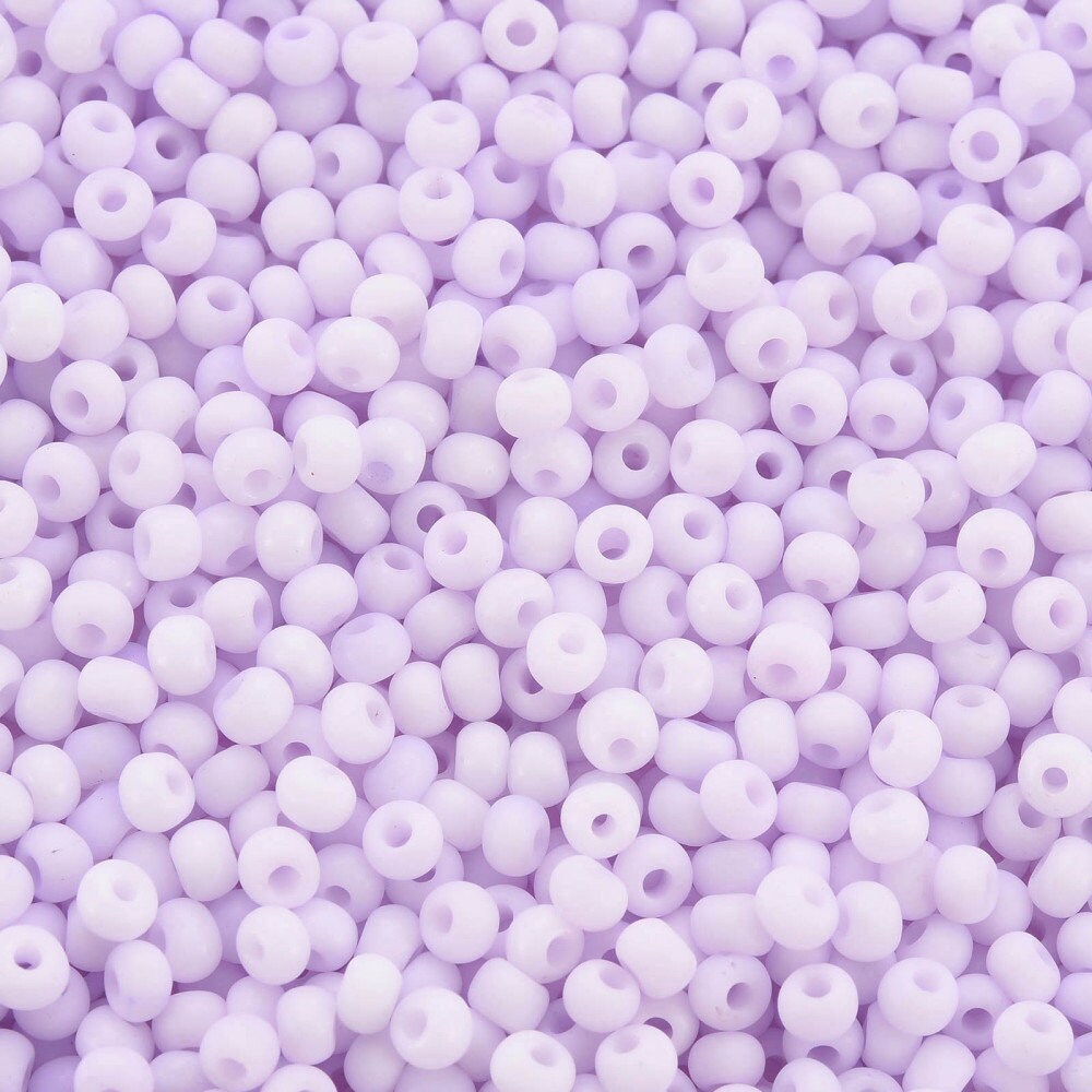 3MM Frosted Lilac 8/0 Glass Seed Beads (S048-014)