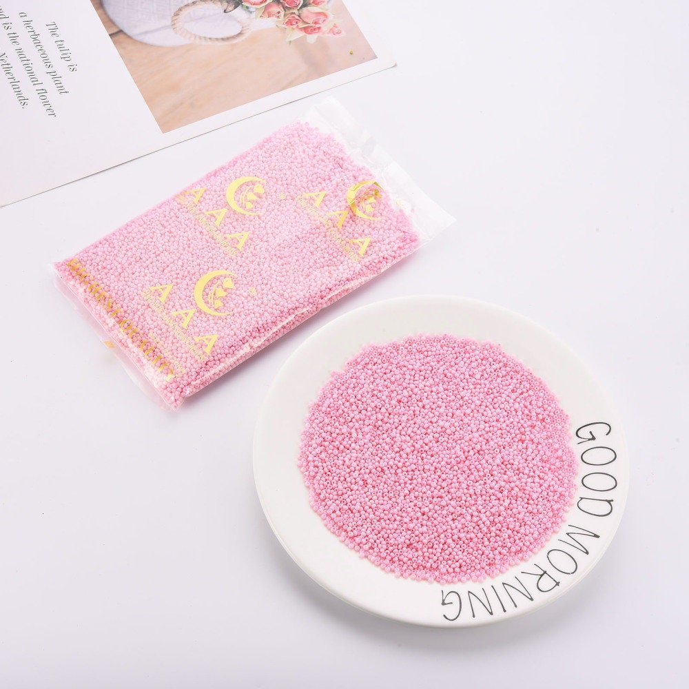 3MM Frosted Pink 8/0 Glass Seed Beads (S048-005)