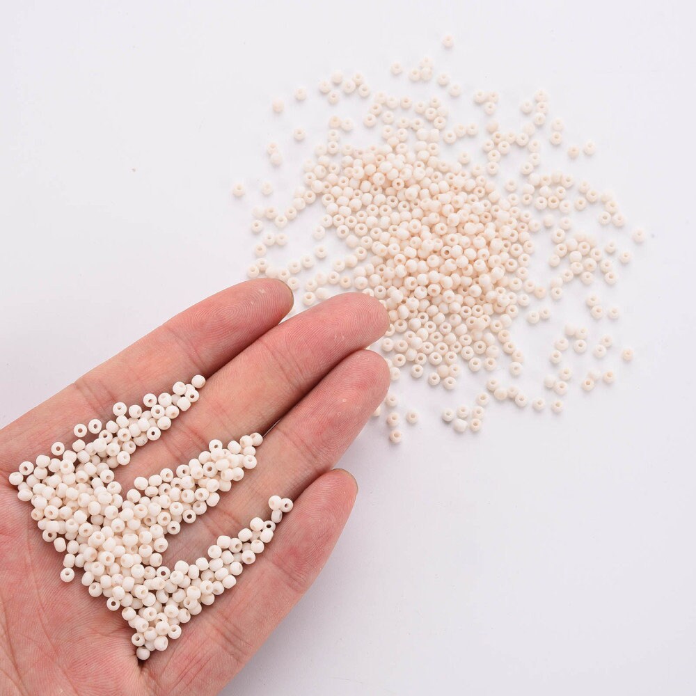 3MM Frosted Wheat 8/0 Glass Seed Beads (S048-17)