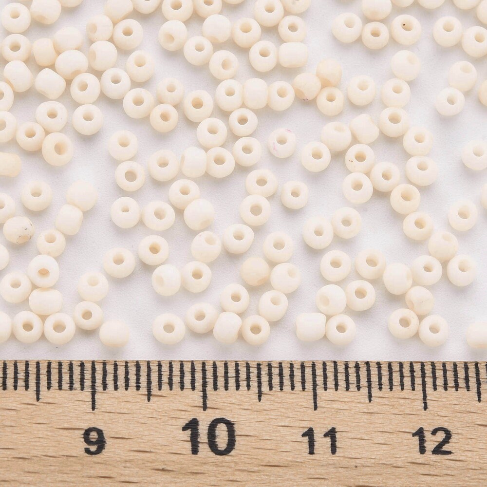 3MM Frosted Wheat 8/0 Glass Seed Beads (S048-17)