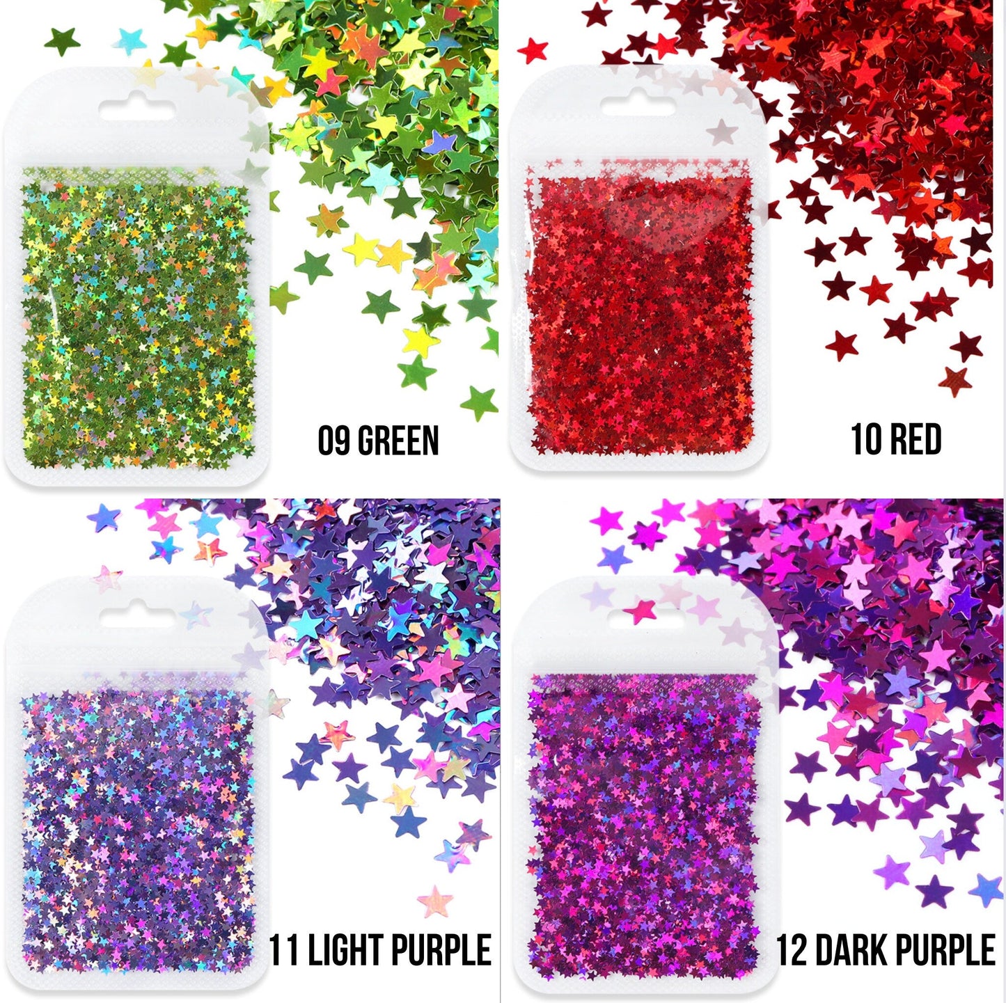 3MM Holographic Star Shape Themed Glitter Confetti (2G Bag)