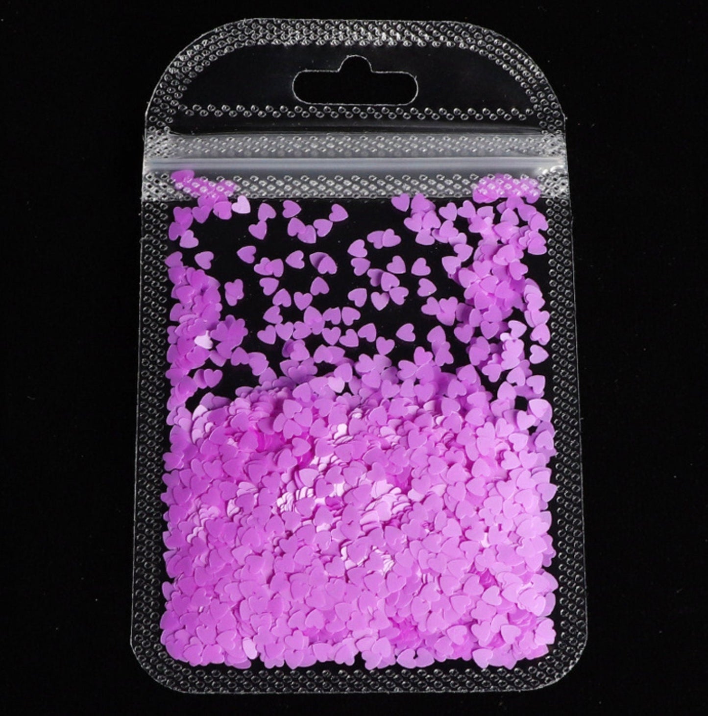 3MM Neon Solid Heart Glitter (2G Bag)
