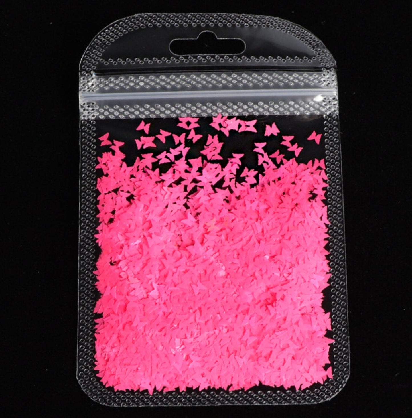 3MM Neon Solid Butterfly Glitter (2G Bag)