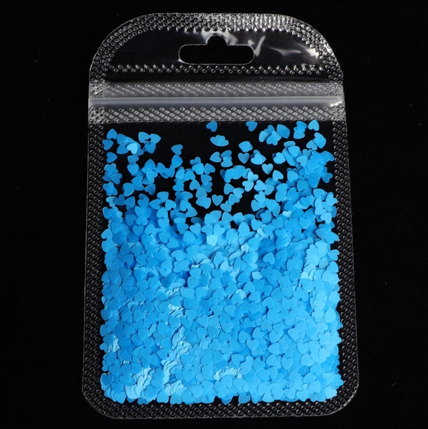 3MM Neon Solid Heart Glitter (2G Bag)