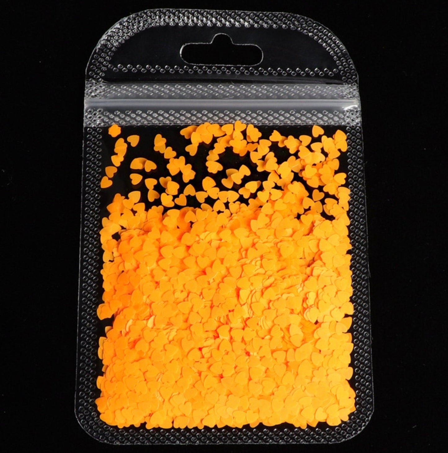 3MM Neon Solid Heart Glitter (2G Bag)
