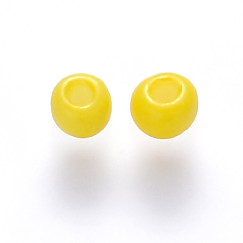 3MM Yellow 8/0 Glass Seed Beads (S036-05) D41-24