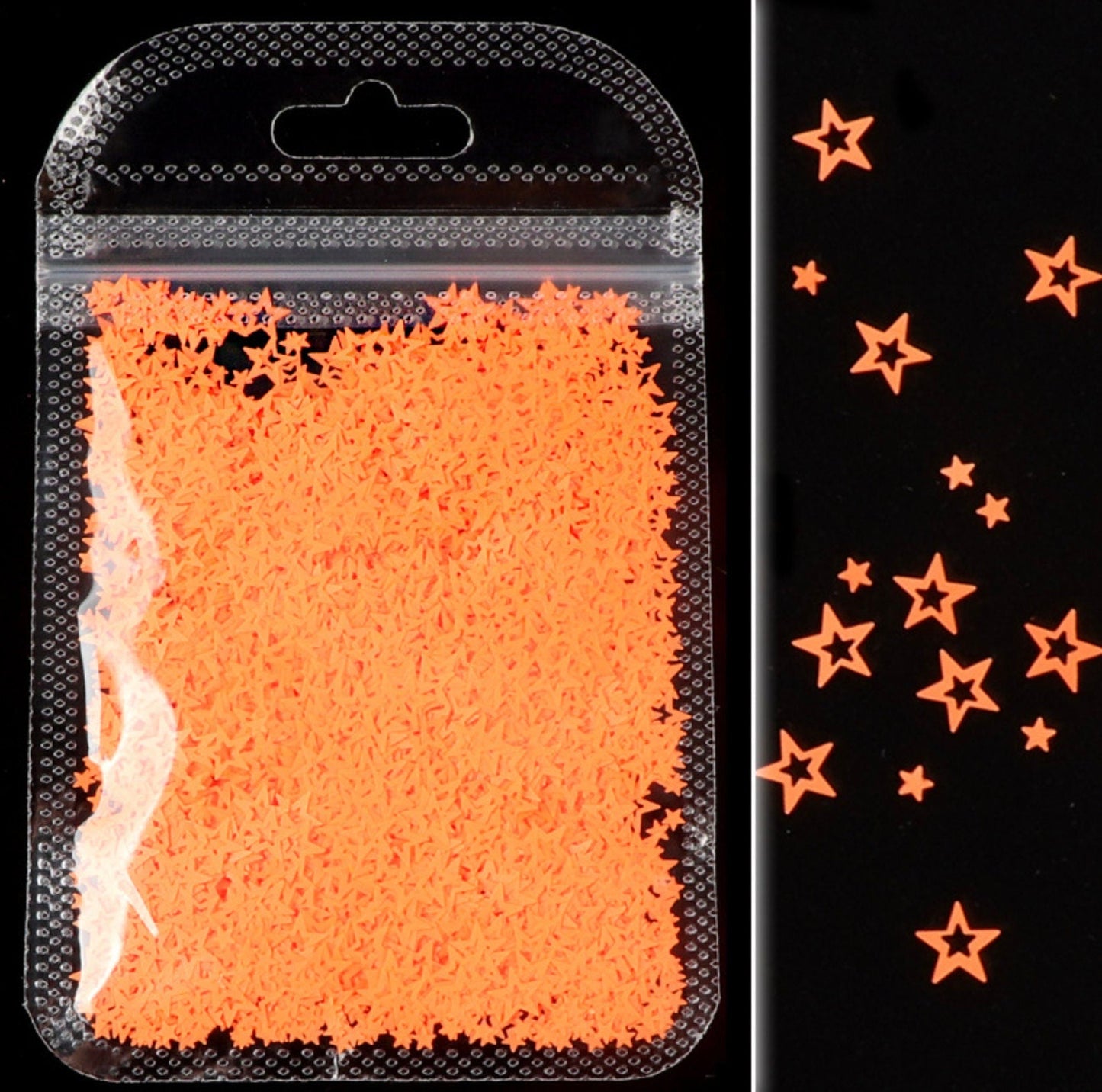 3MM/6MM Neon Star Cutout Glitter (2G Bag)