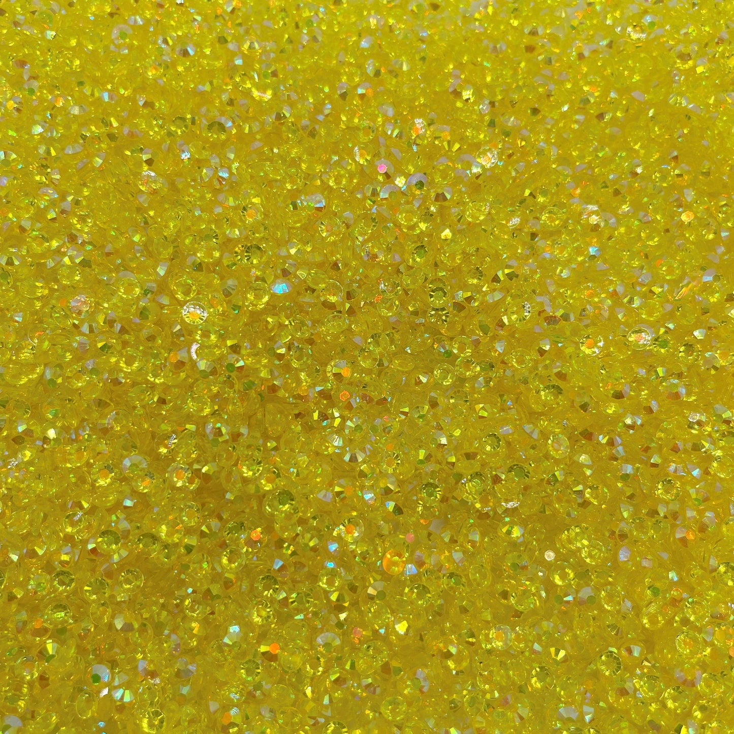 4MM/6MM Yellow AB Rhinestones, Non-Hotfix, Flatback Rhinestone