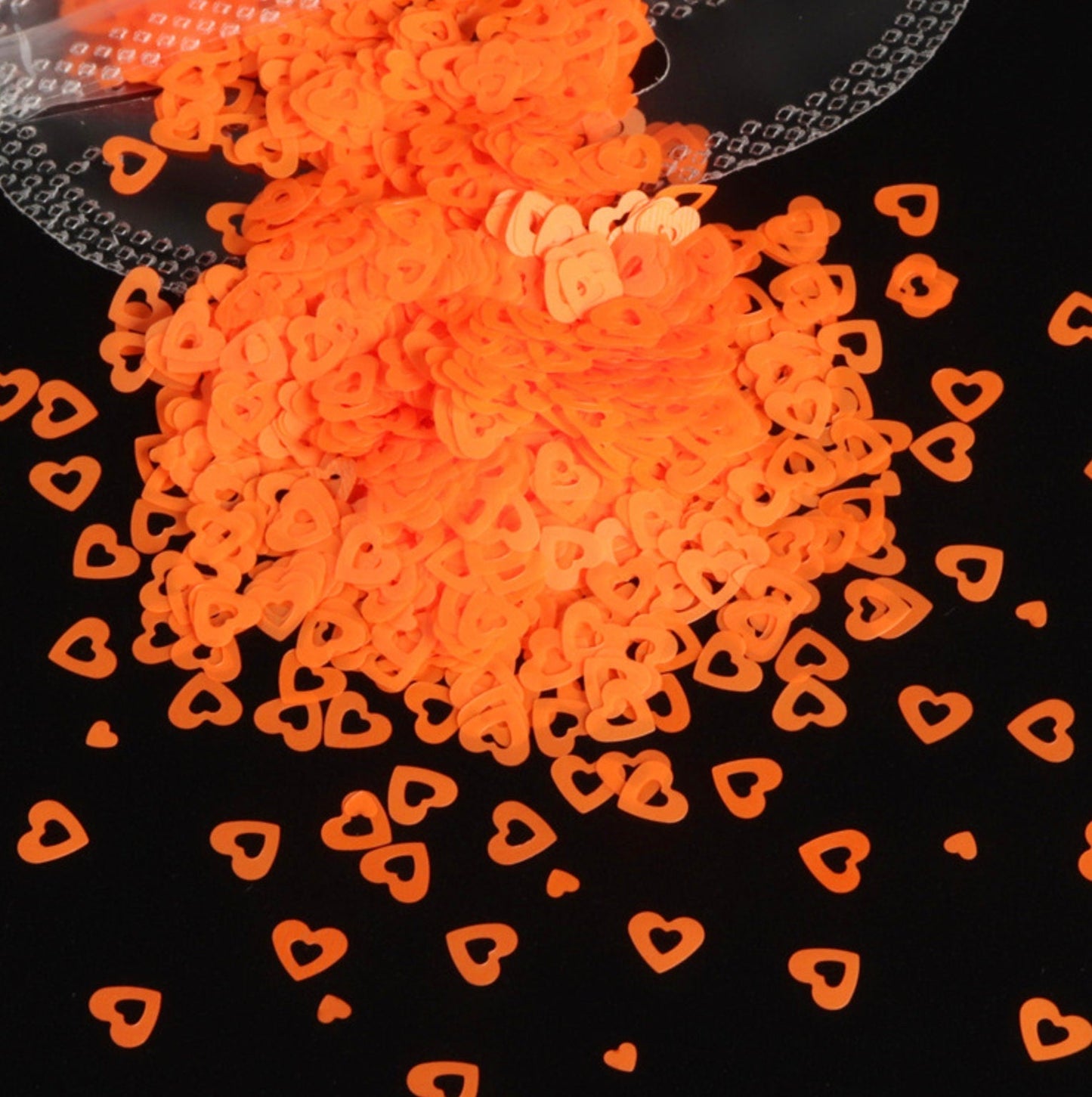 5MM Neon Heart Cutout Glitter (2G Bag)