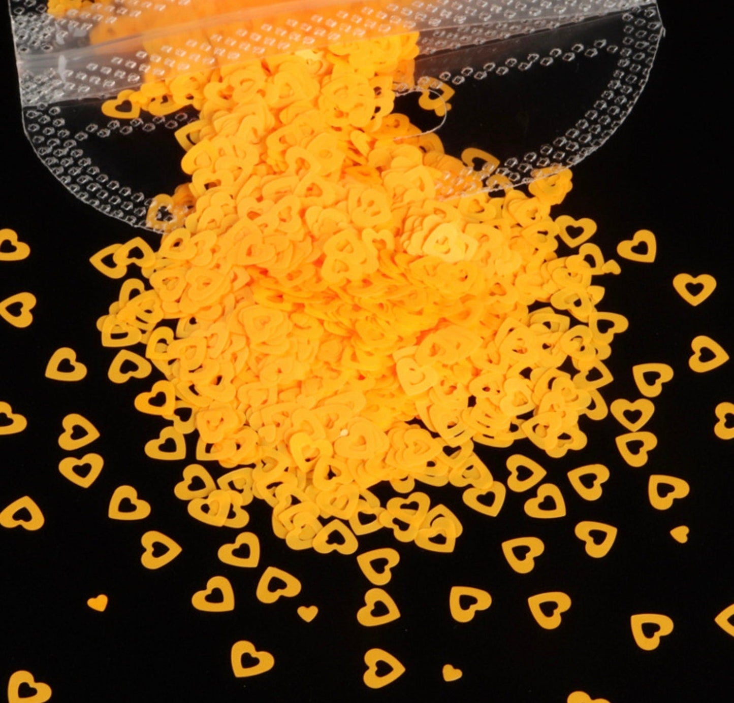 5MM Neon Heart Cutout Glitter (2G Bag)