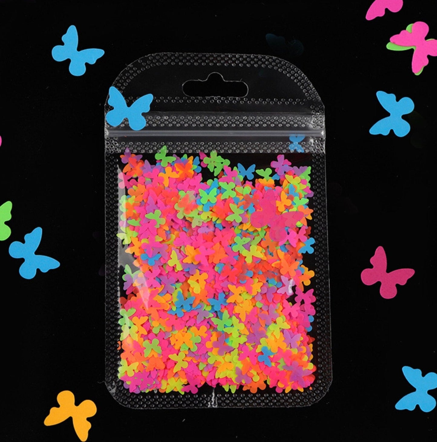 5MM Neon Full Butterfly Glitter (2G Bag)