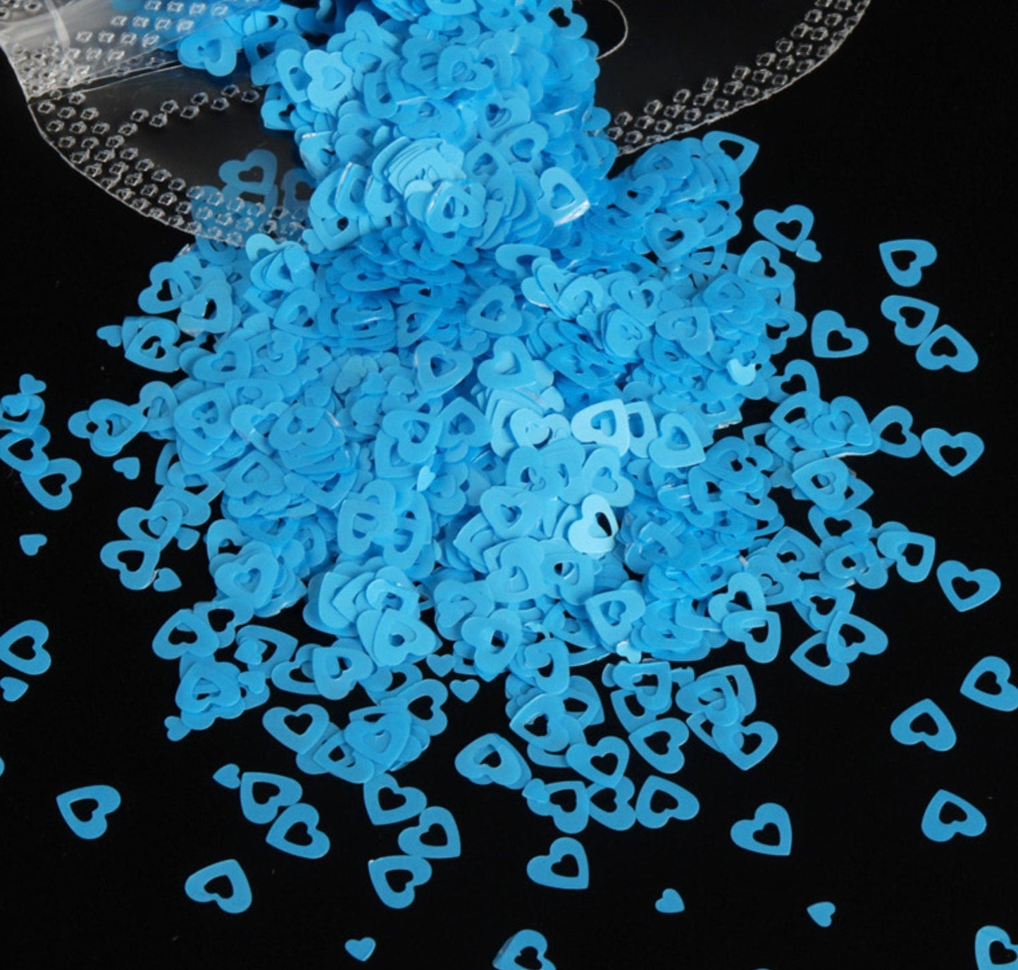 5MM Neon Heart Cutout Glitter (2G Bag)