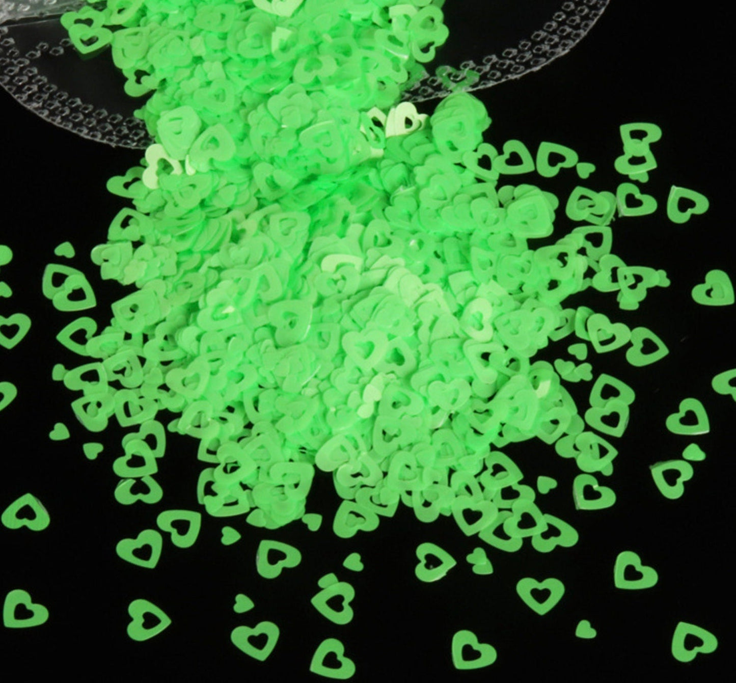 5MM Neon Heart Cutout Glitter (2G Bag)