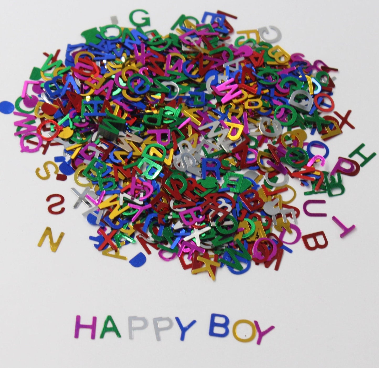 6MM Random Mix Letter or Alphabet Glitter Confetti Pieces