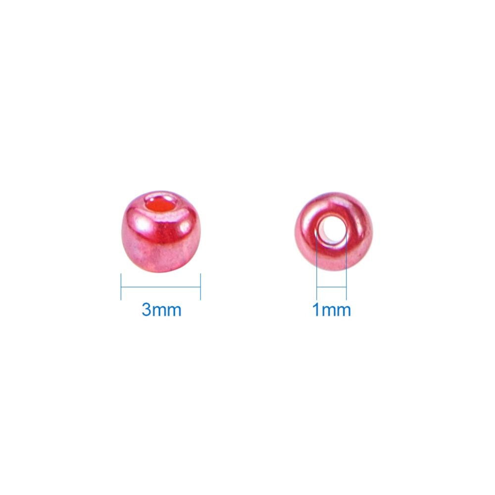 8 Reds Colors 8/0 Glass Seed Bead Set (3mm, 4200 pieces)