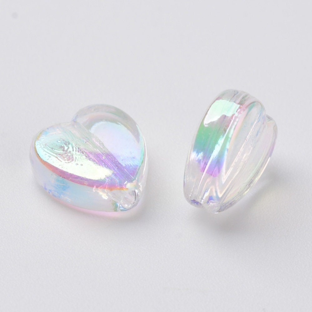 8MM Clear White Transparent Acrylic Spacer Beads