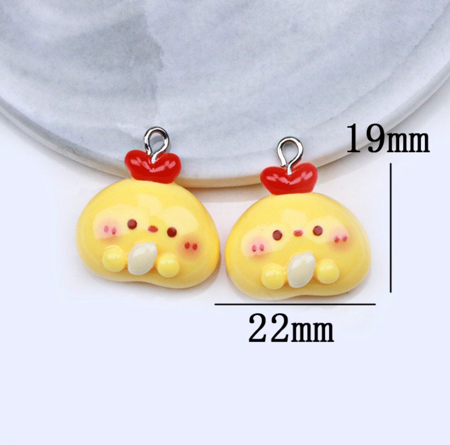 Chibi Animals (Hamster, Bunny, Panda, Chicken, Cat, Bear) Resin Themed Charms