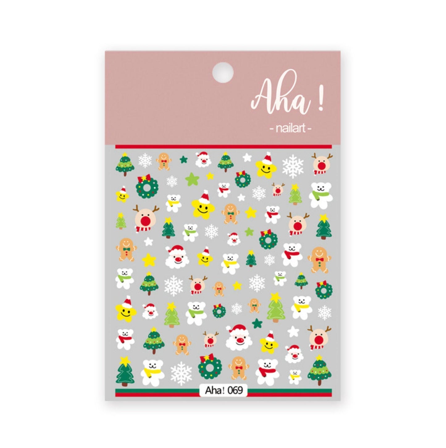 Christmas Nail Art Stickers (Reindeer, Snowman, Santa, Bears,Cookies)