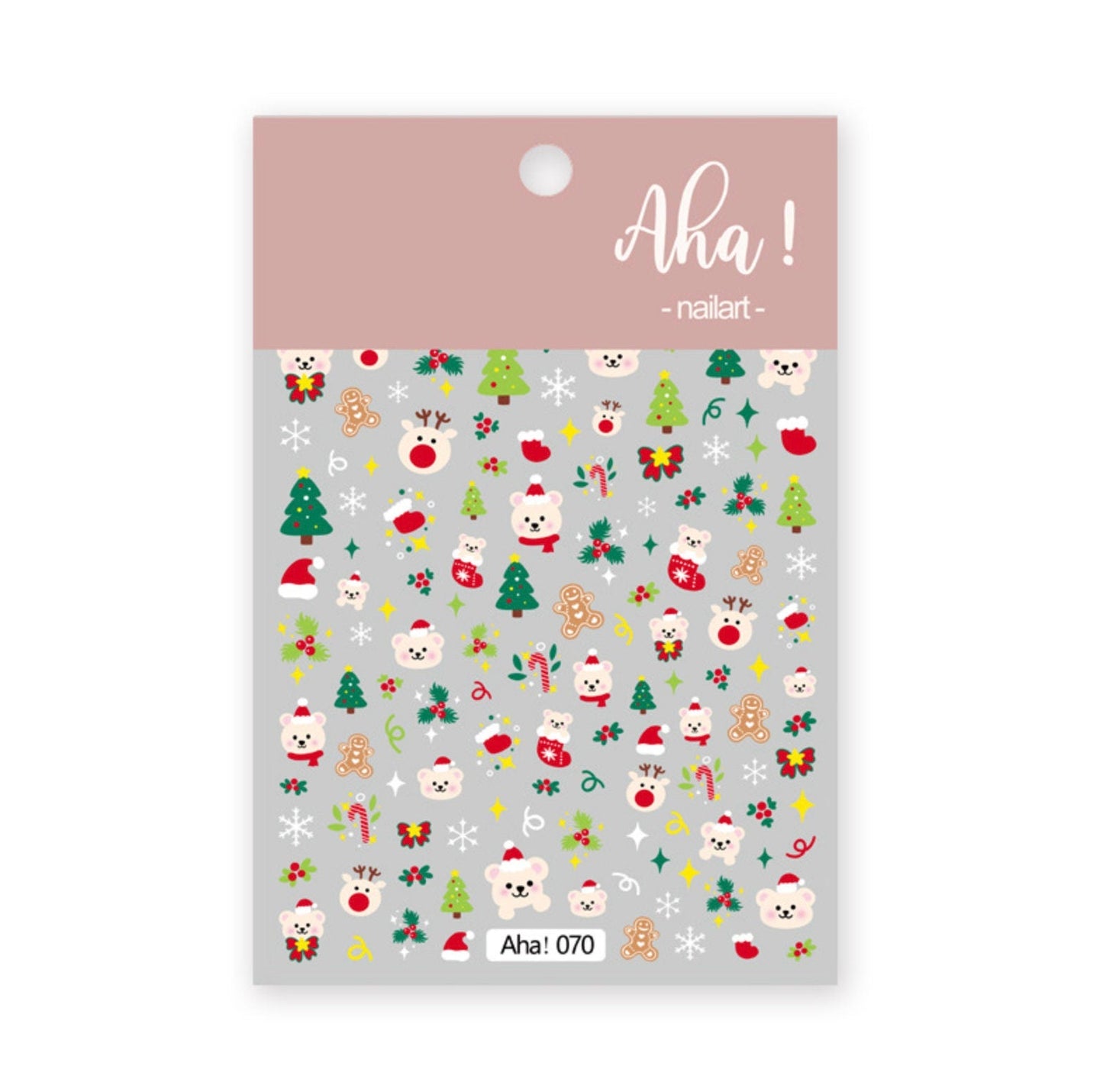 Christmas Nail Art Stickers (Reindeer, Snowman, Santa, Bears,Cookies)
