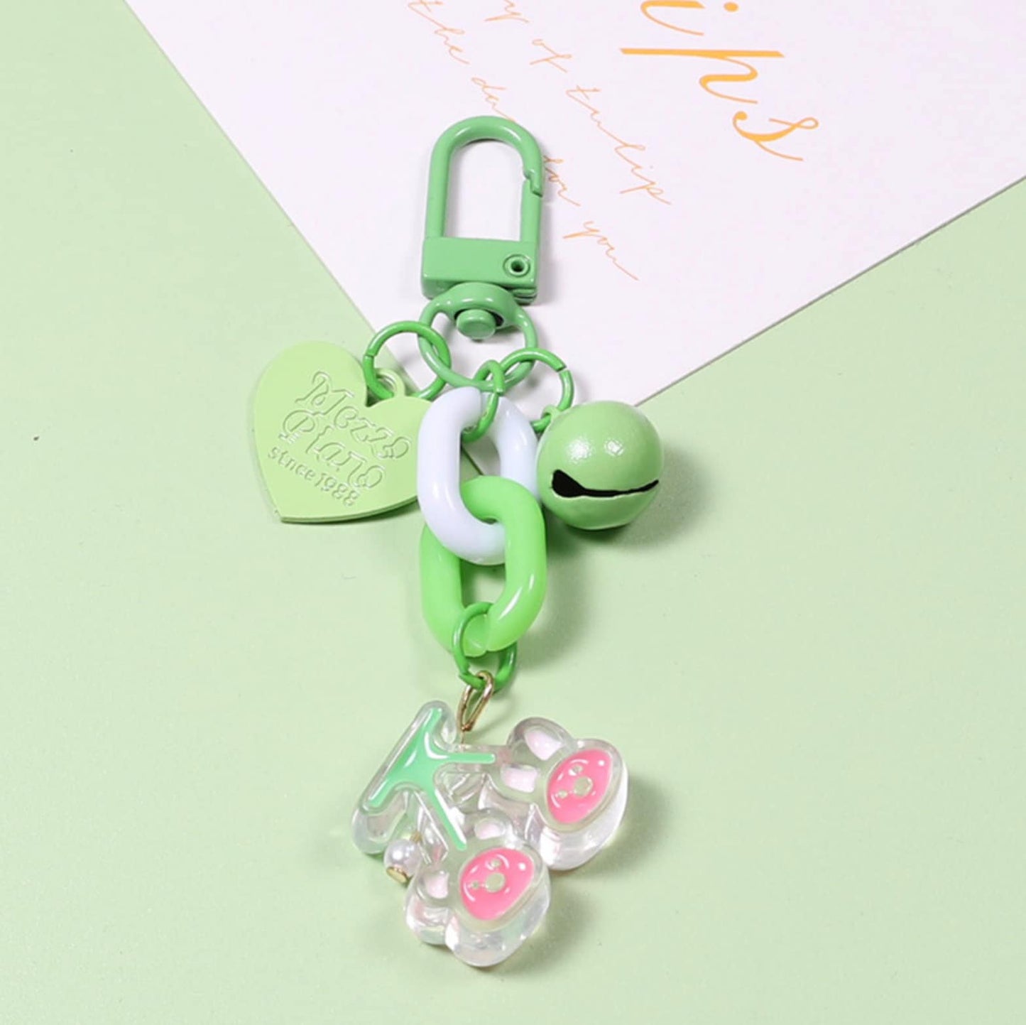 Cute Acrylic Chain Link, Animal and Flower Themed Keychain, Key ring