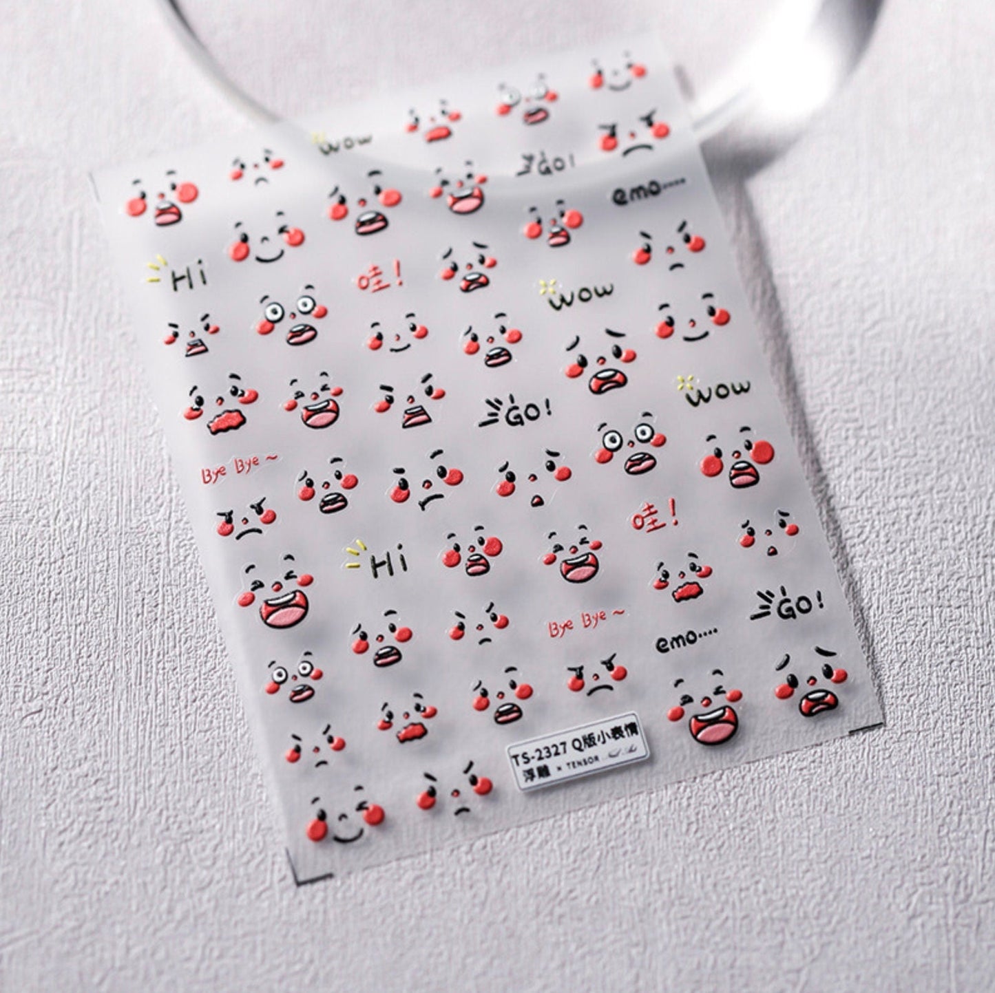 Cute and Funny Facial Expression Nail Art Sticker (TS-2326,TS-2327)