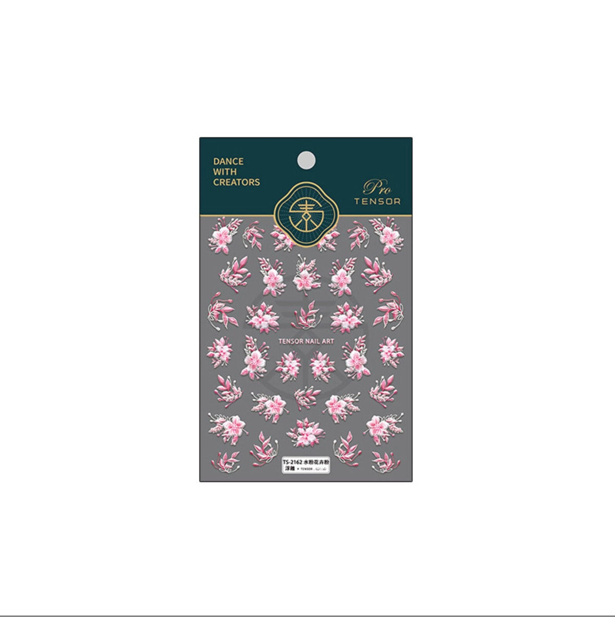 Cute Dreamy Pink Flower Nail Art Stickers (TS-2161, TS-2162)