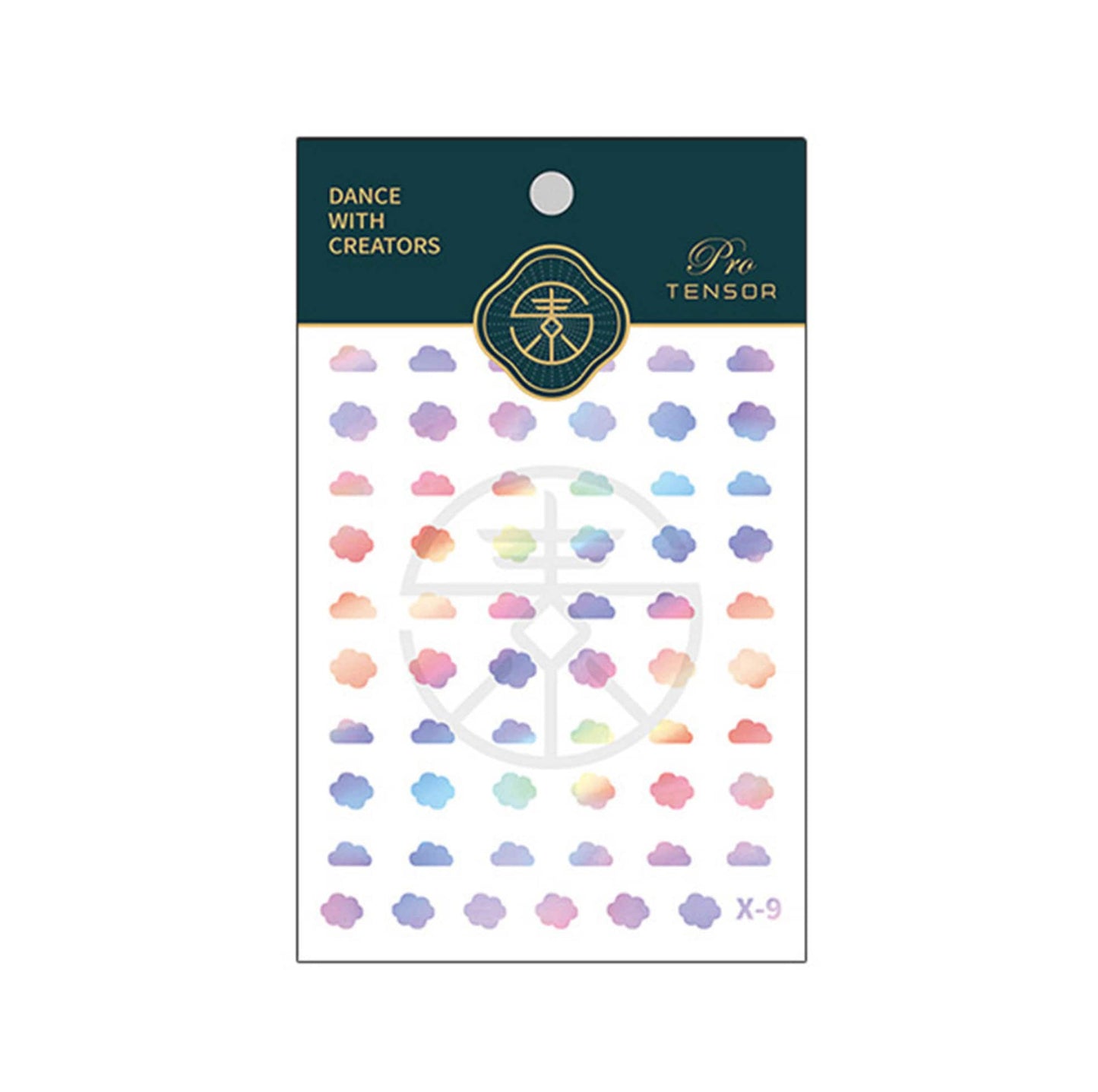 Cute Faced Clouds, Animal Themed 5D Nail Art Stickers