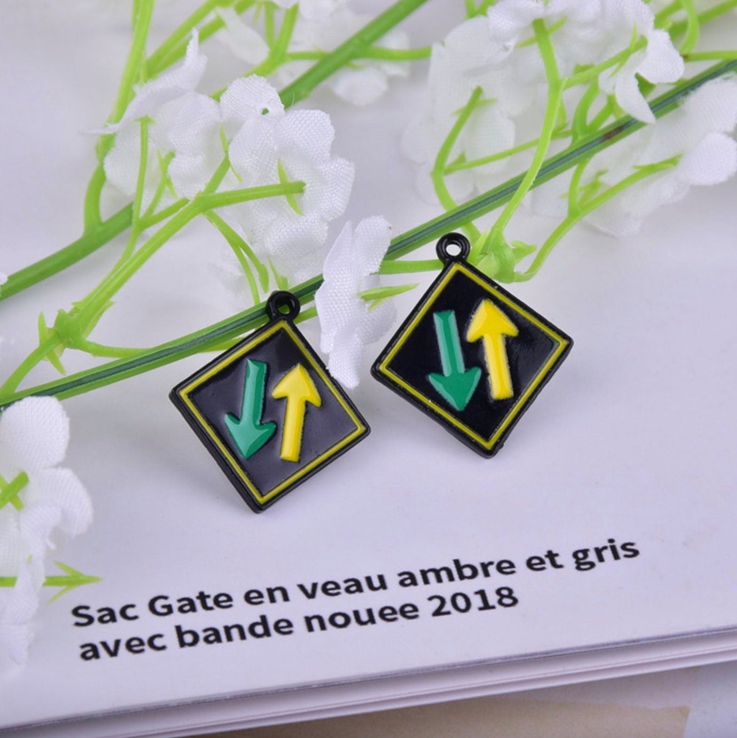 Cute Traffic Sign and Traffic Light Acrylic Charms