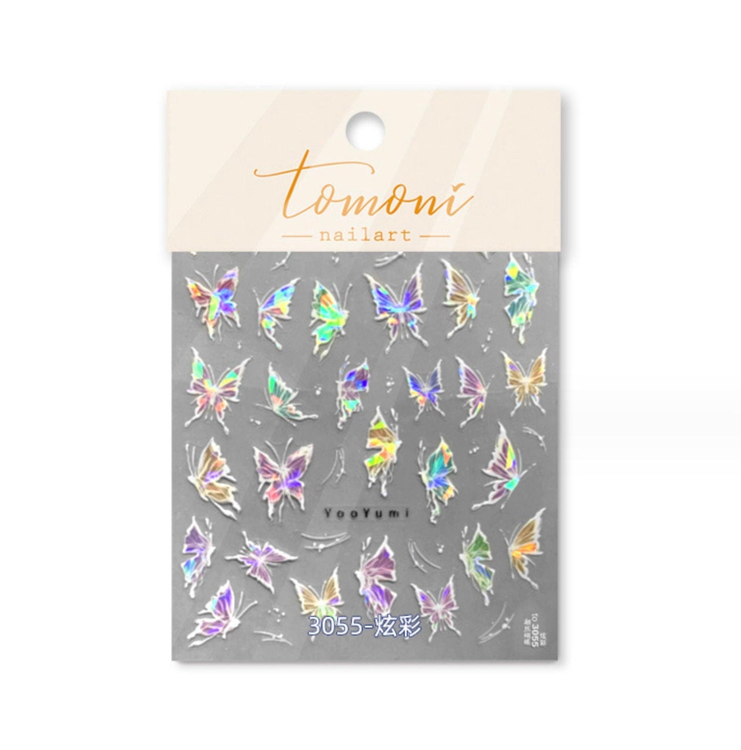 Fantastical Butterfly Wing Themed Nail Art Stickers (to3042, to3055)