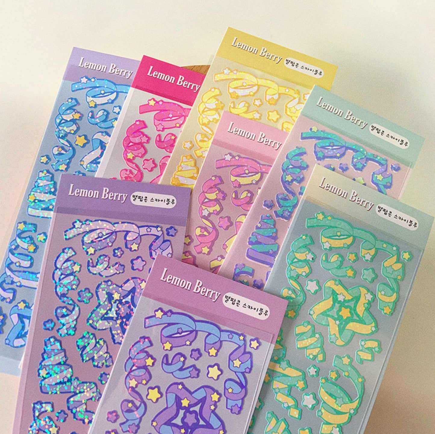 Holographic Ribbon Theme Sticker Sheets