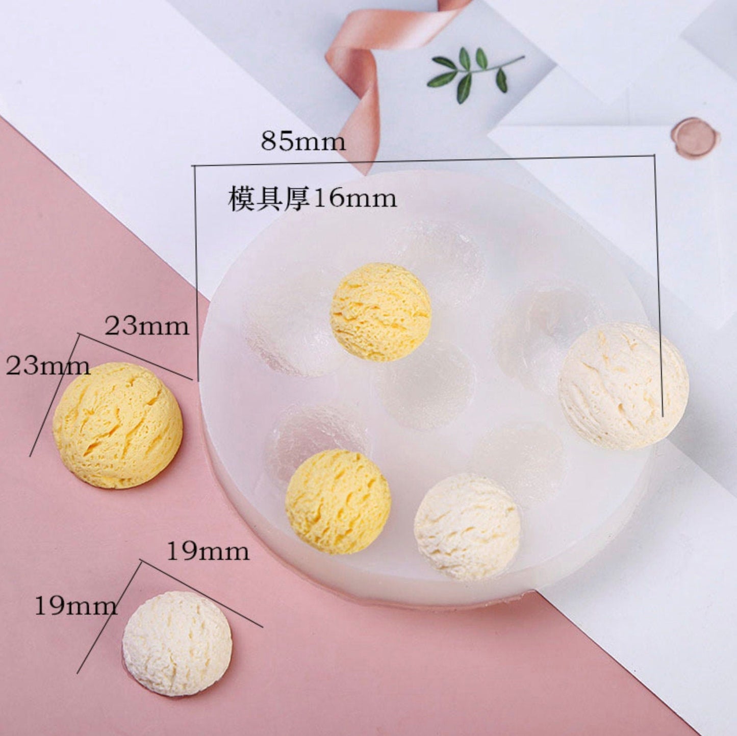 FAKE Ice Cream Scoop Silicone Mold