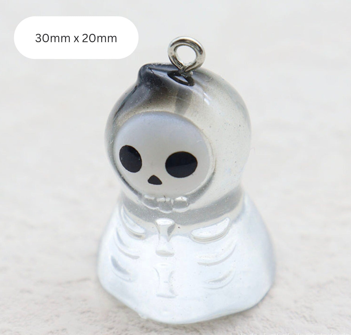 Resin Ancient Skull and Ghost, Halloween Themed Resin Charms