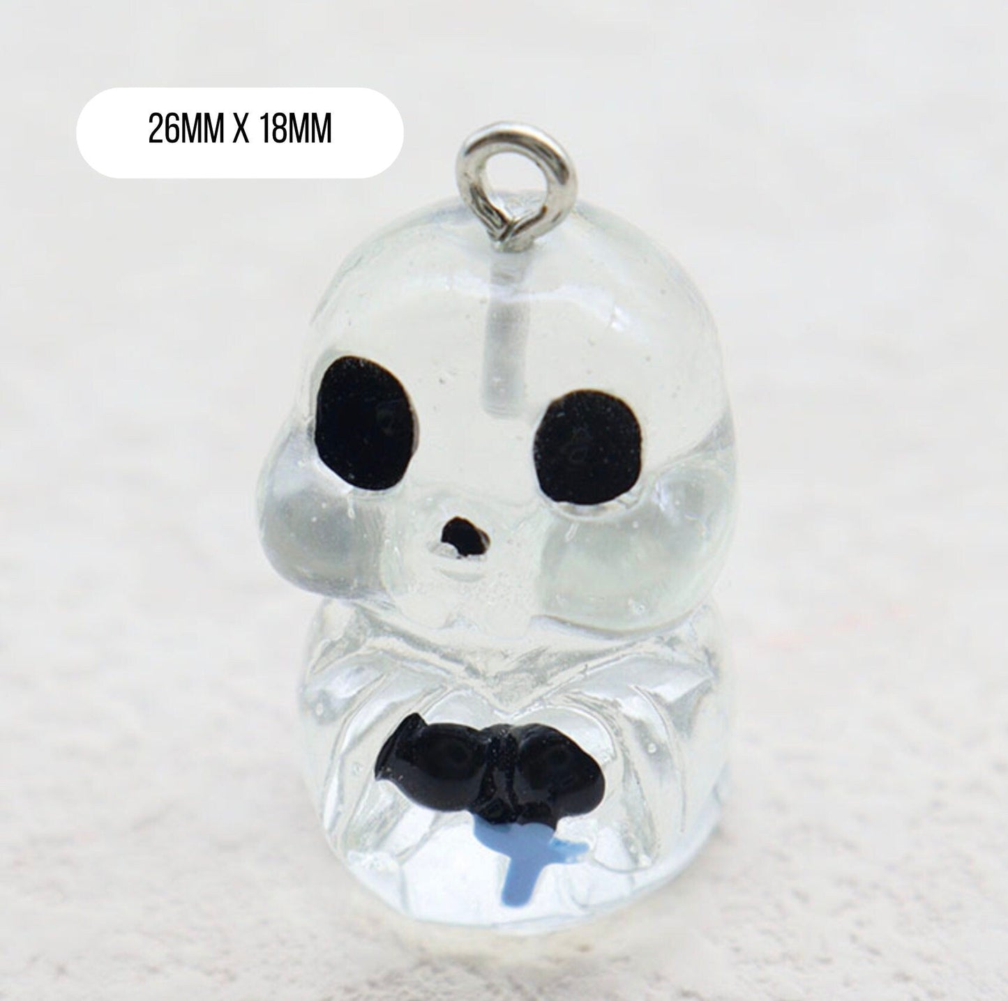 Resin Ancient Skull and Ghost, Halloween Themed Resin Charms