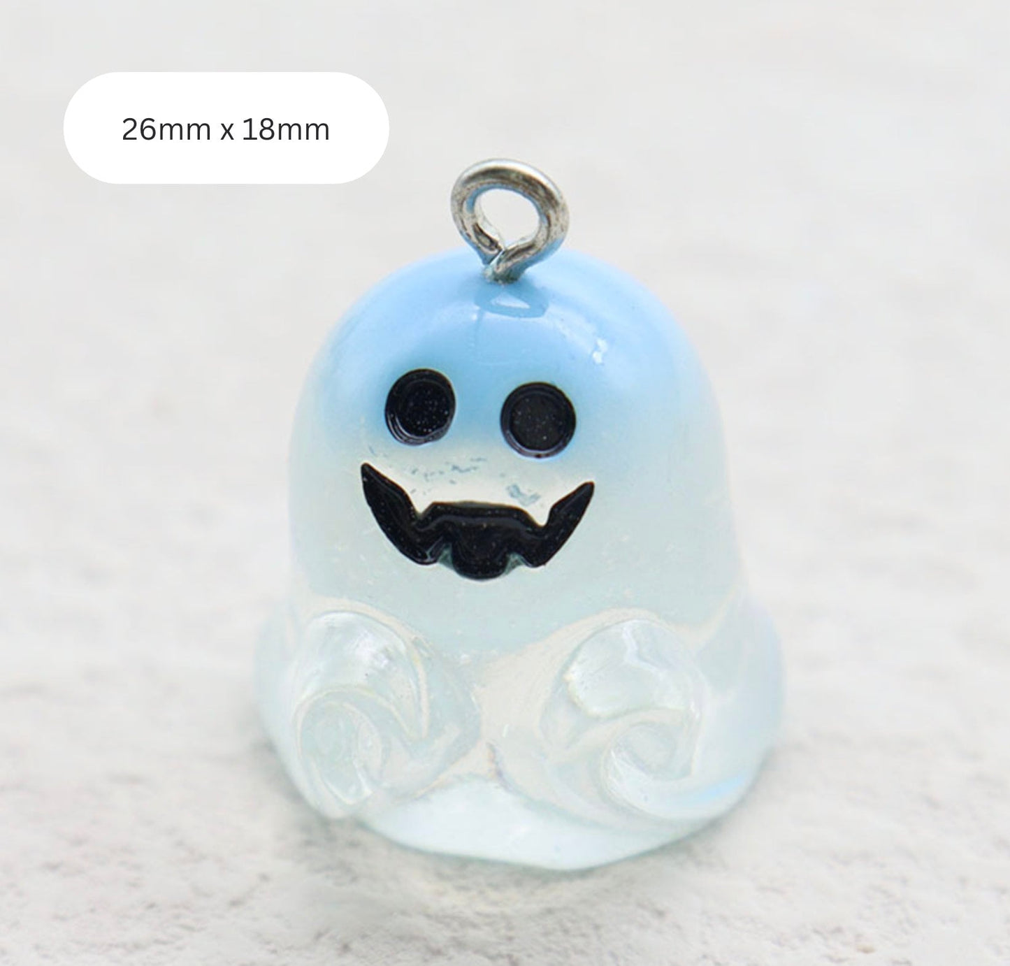 Resin Ancient Skull and Ghost, Halloween Themed Resin Charms