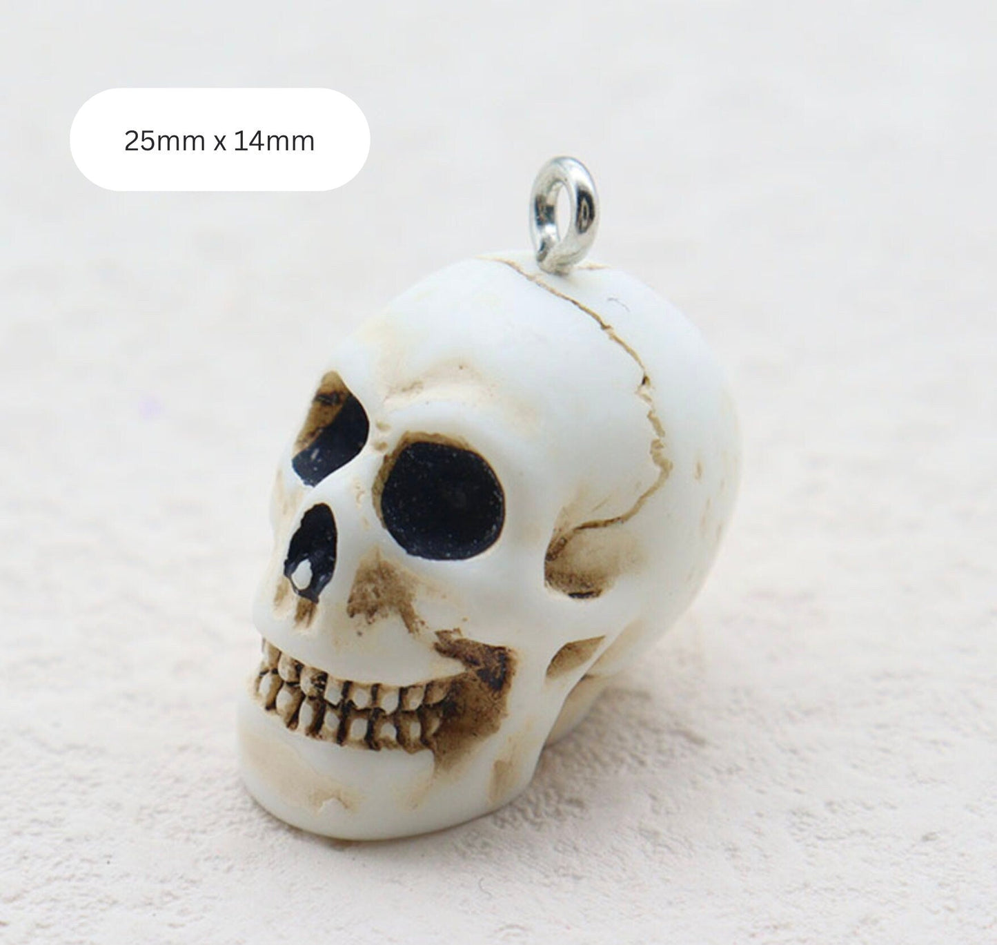 Resin Ancient Skull and Ghost, Halloween Themed Resin Charms