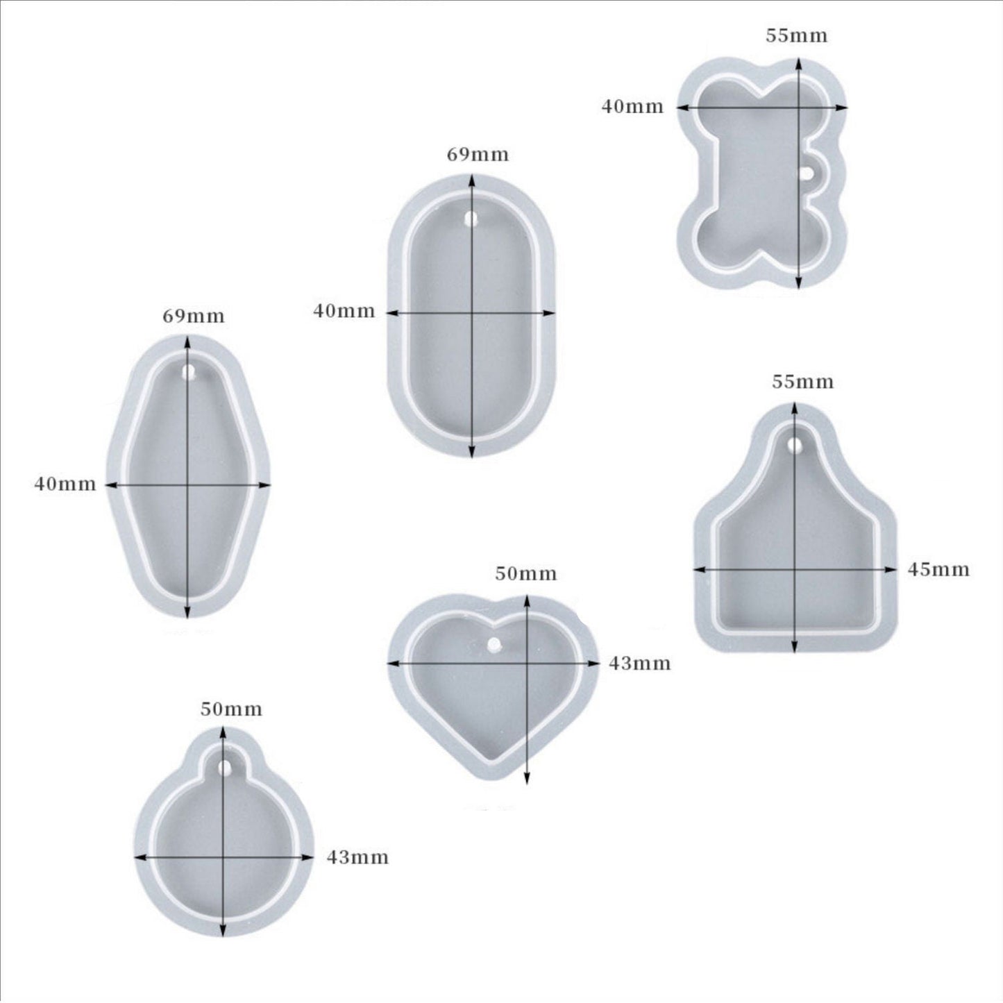 Silicone Tag Themed Molds For Crafting, DIY Supplies
