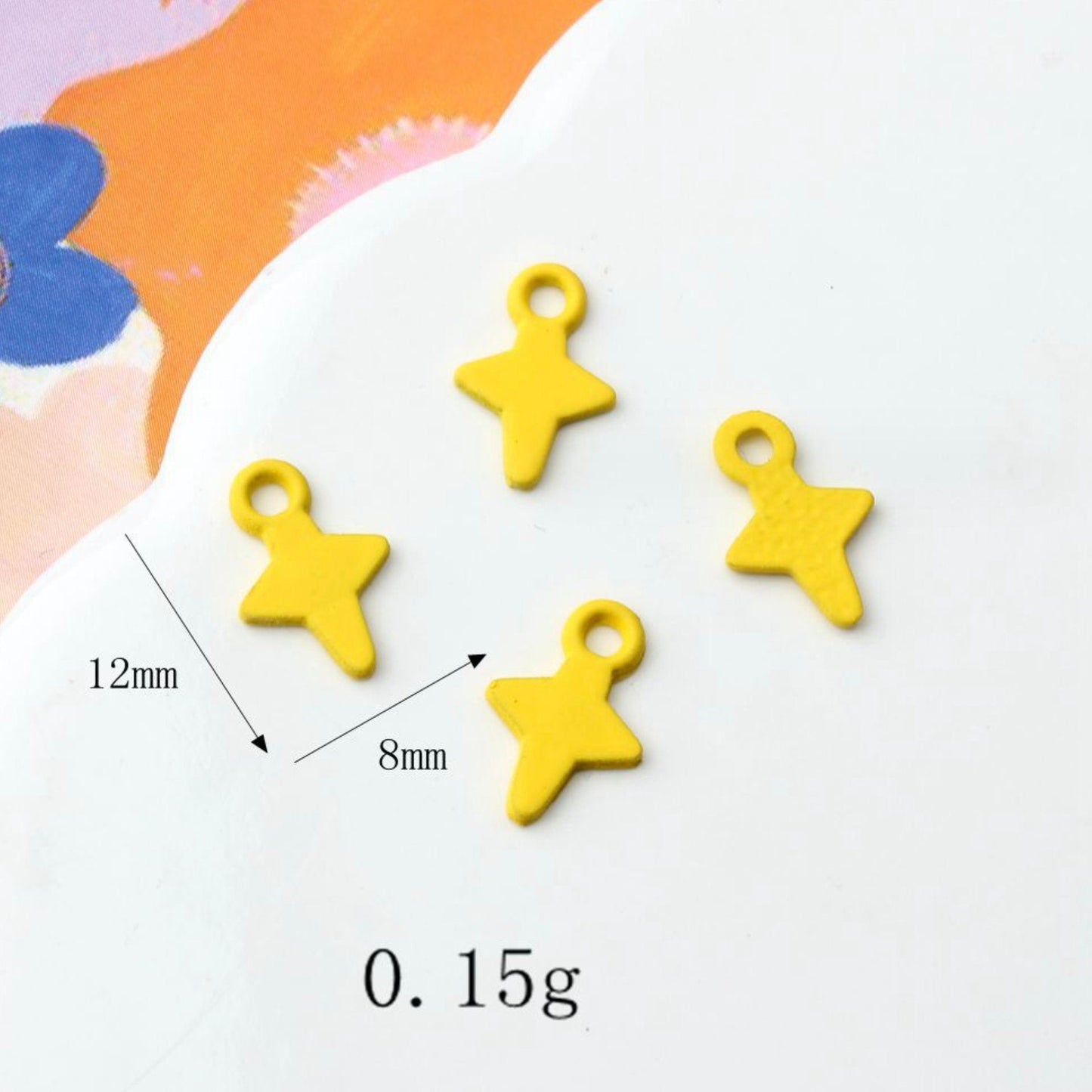 Sparkling Sky Themed Moon and Star Alloy Enamel Charm