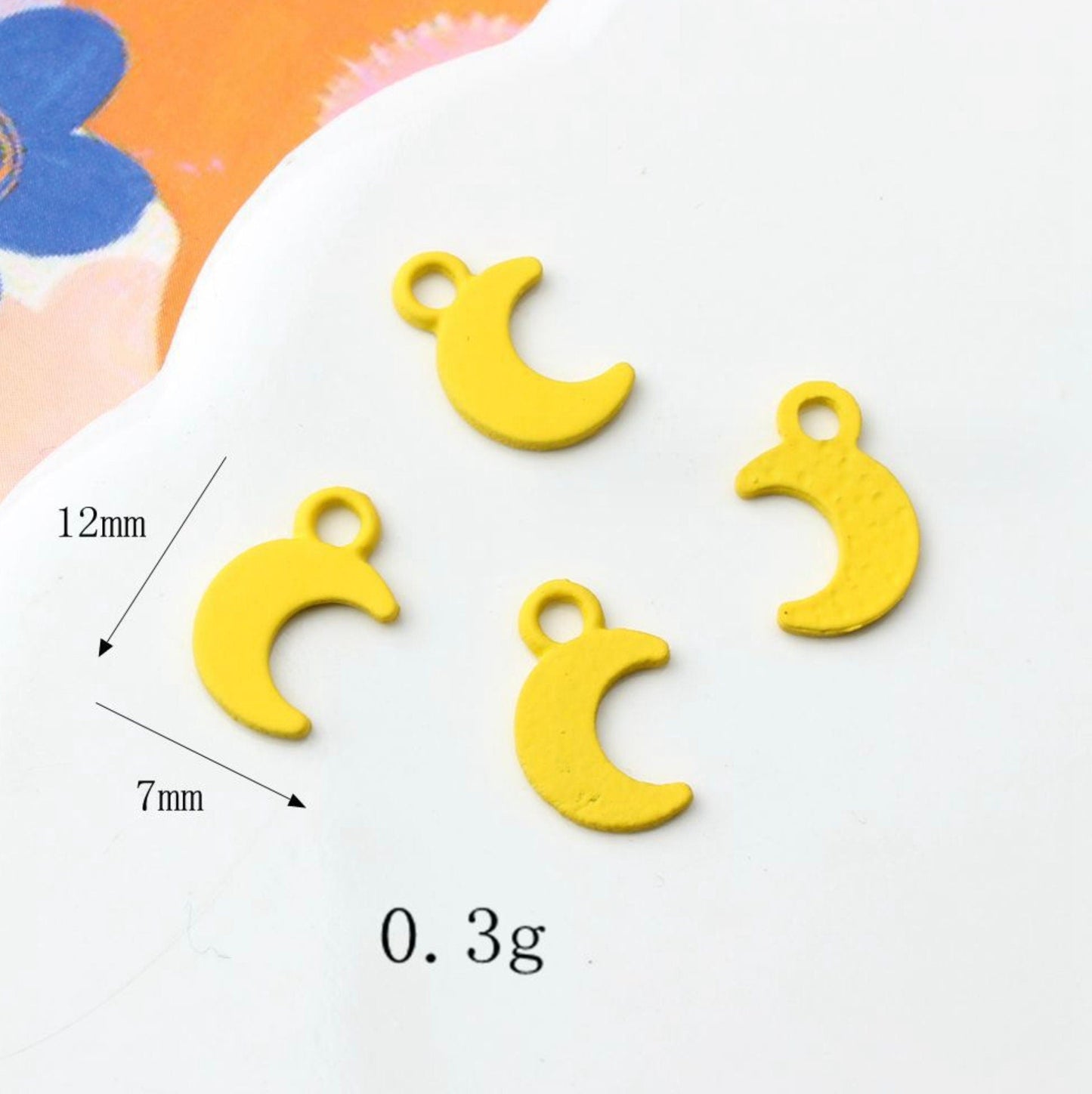 Sparkling Sky Themed Moon and Star Alloy Enamel Charm