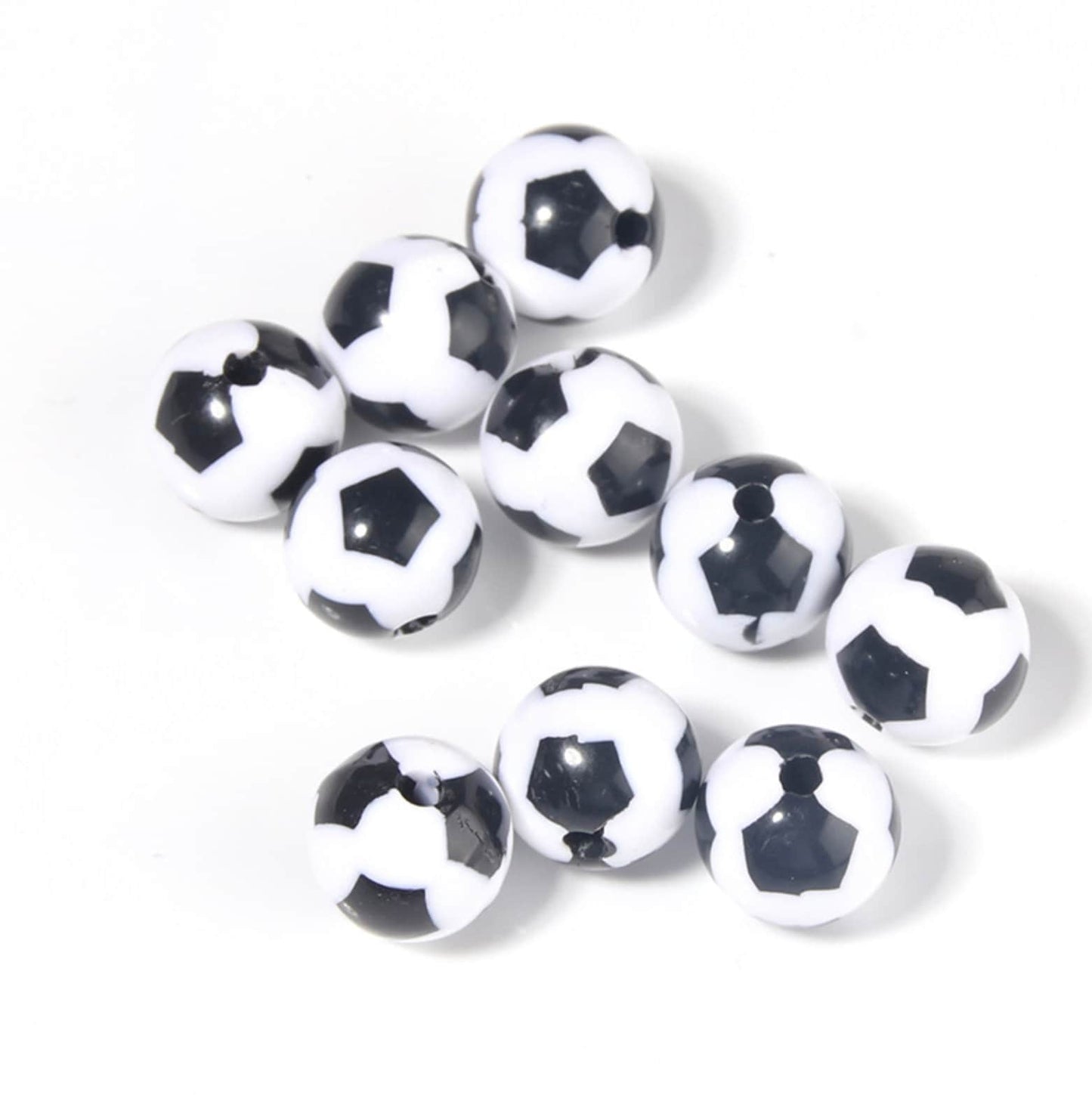 Sports Themed Acrylic Beads (Baseball, Basketball, Tennis, Football, Softball)