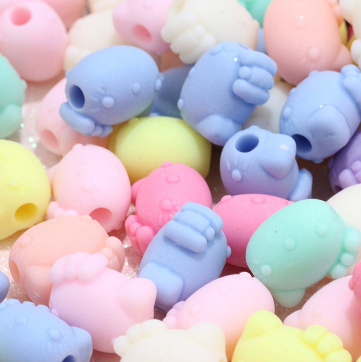 BULK 14MM Kitty with Bow Acrylic Bead (Available in Matte or Shiny)