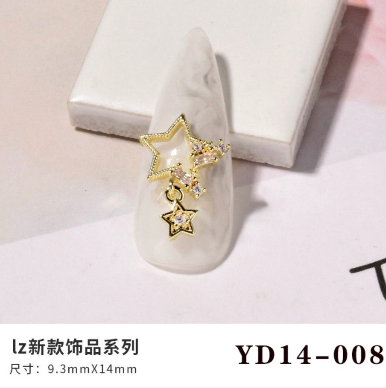 3D Dangle Rhinestone Style Add-Ons Nail Art Charms