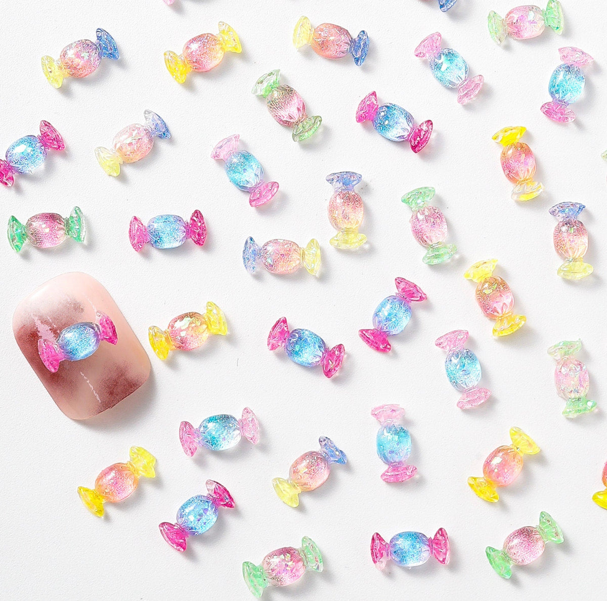 5MM x 9.5MM Wrapped Candy, 3D Nail Art Charms, Mini Cabochon