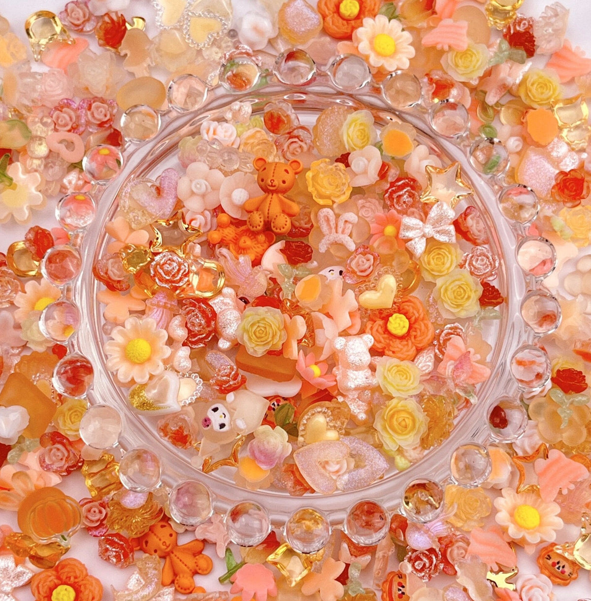Color Coordinated Random Mix of Nail Charms, 3D Nail Art Charms, Mini Cabochon