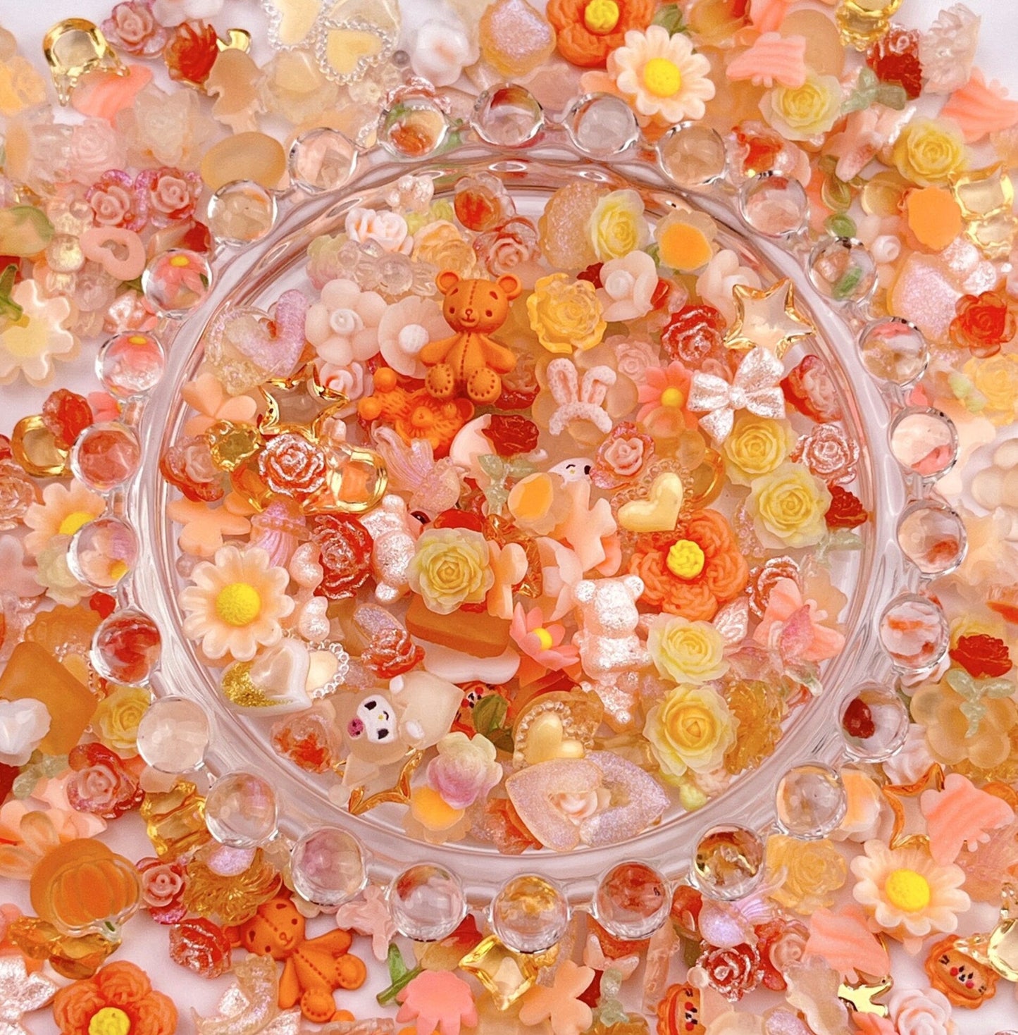 Color Coordinated Random Mix of Nail Charms, 3D Nail Art Charms, Mini Cabochon