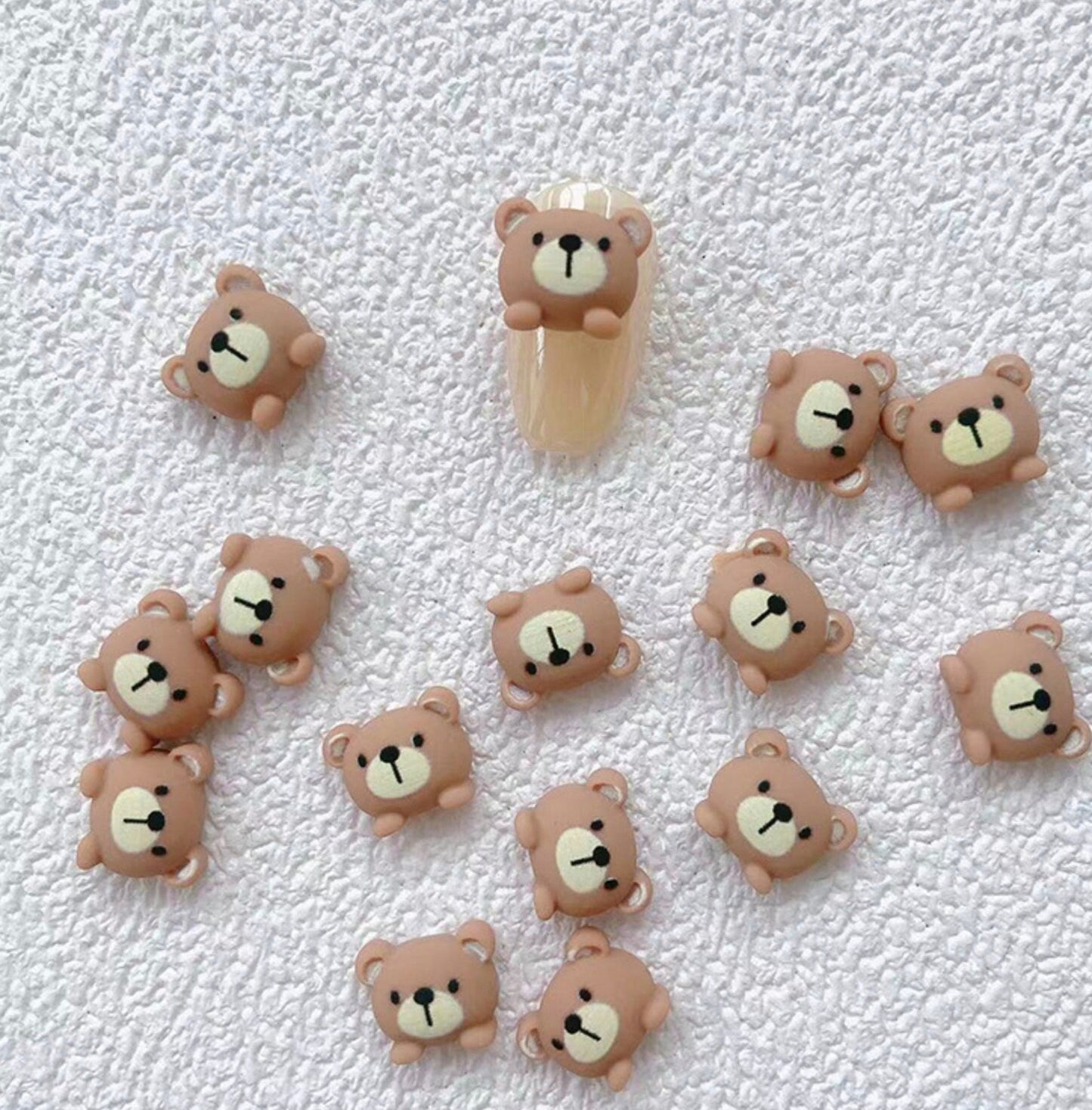 Cute Bear and Cat, Animal Themed 3D Nail Art Charms, Mini Cabochon